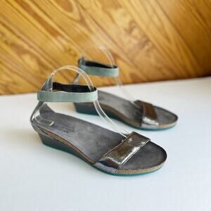 Naot Pixie Metallic Wedge Sandal EU 42 US 11